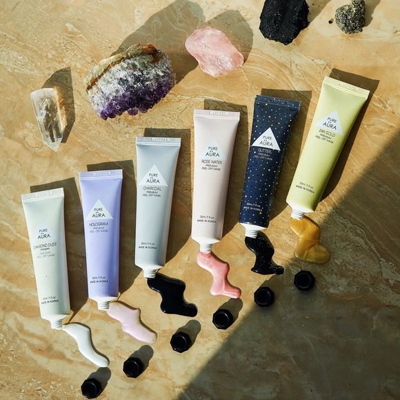 NEW PURE AURA ROSE WATER PEEL OFF MASK - Picture 2 of 4